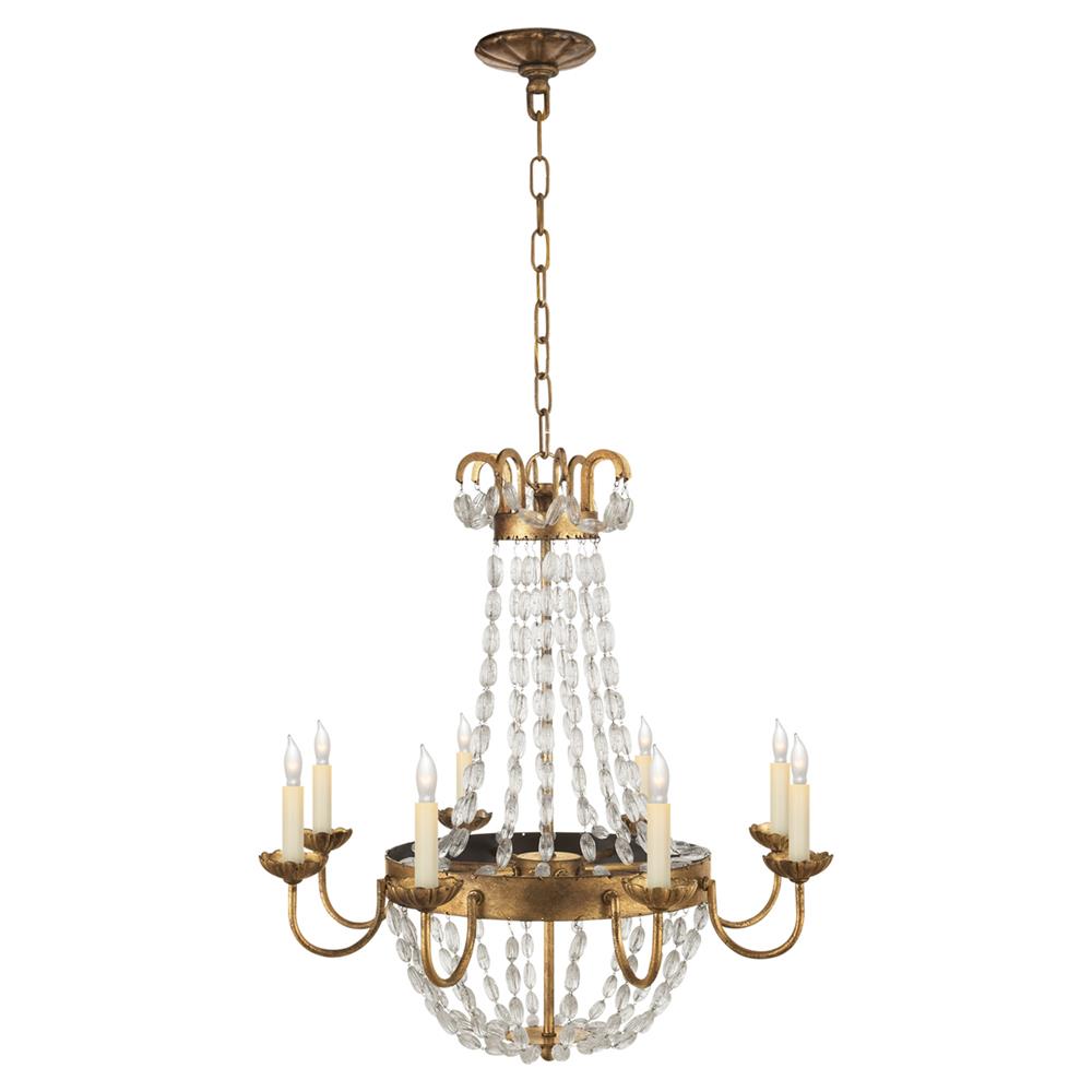 Visual Comfort Paris Flea Market Regency Gilded Iron Chandelier - Medium|