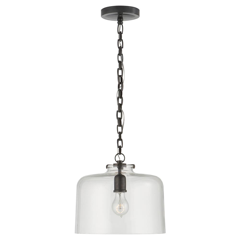 Visual Comfort Katie Modern Classic Bronze Metal Glass Dome Pendant|