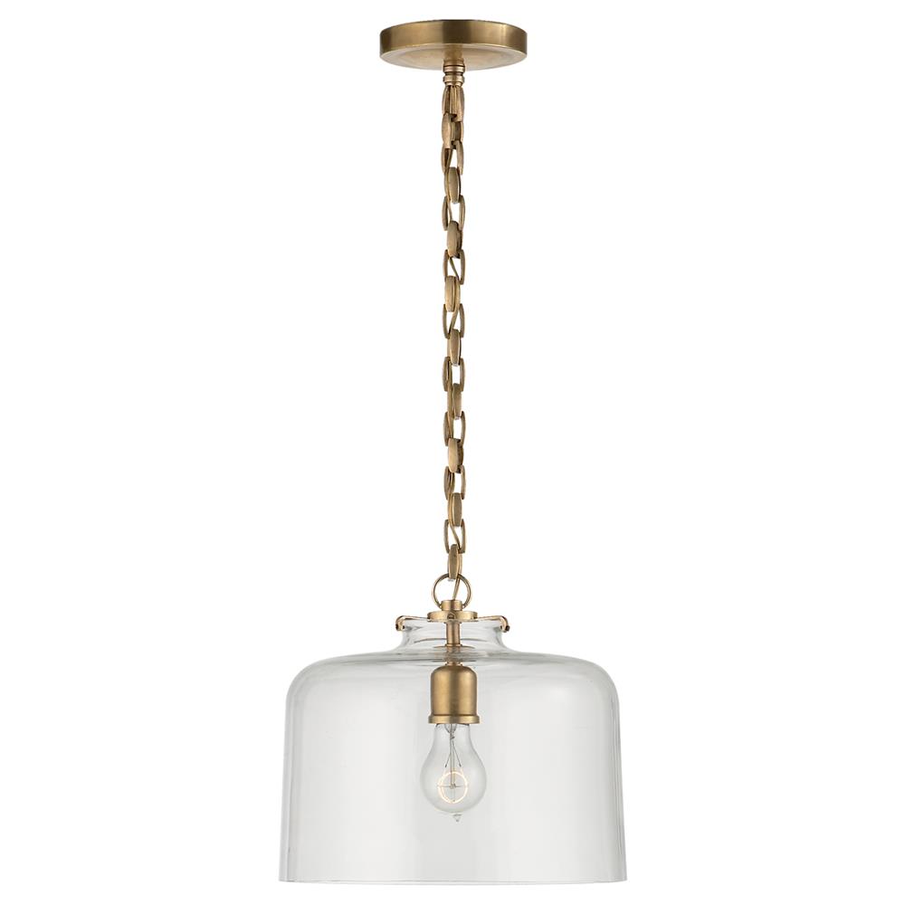 Visual Comfort Katie Modern Classic Antique Brass Metal Glass Dome Pendant|