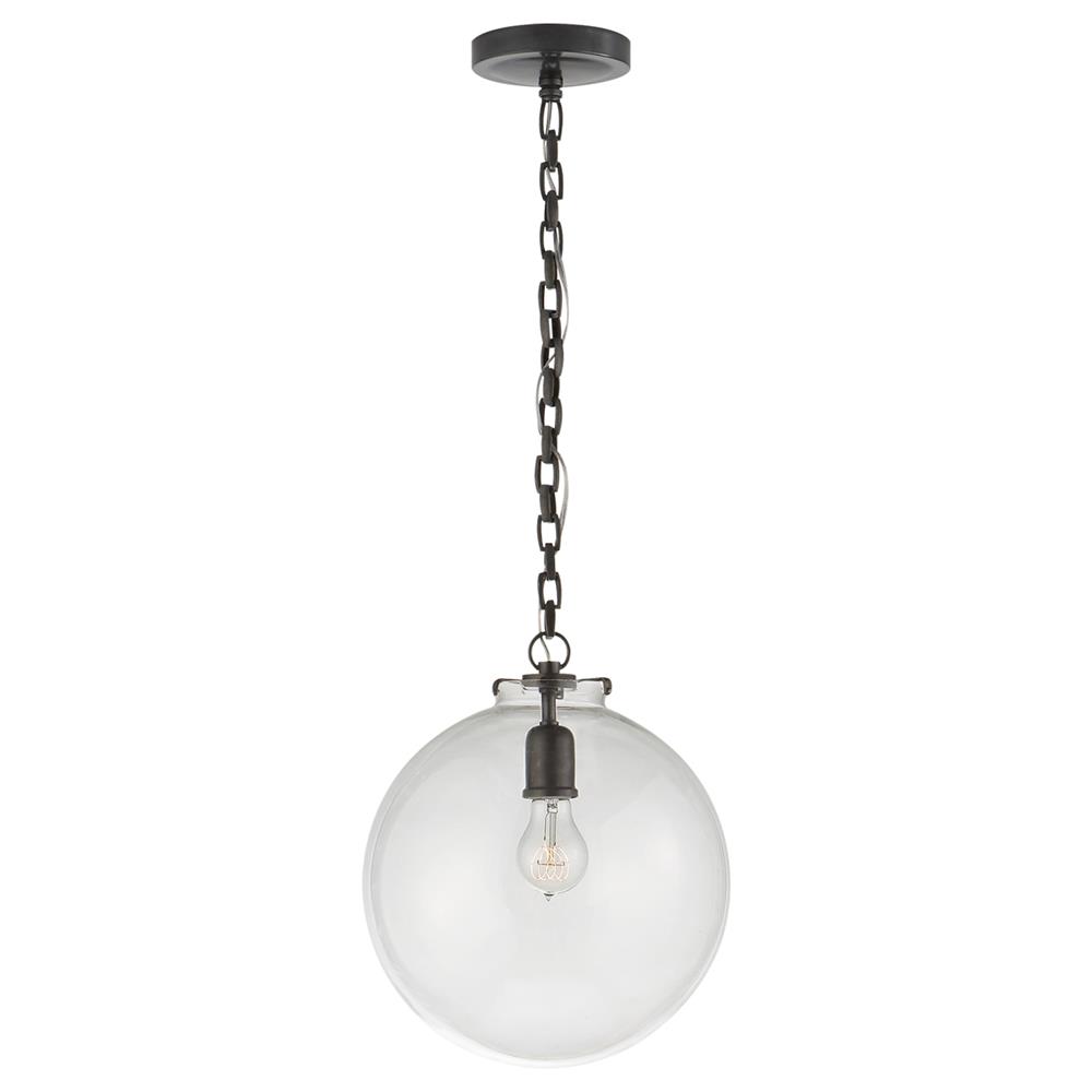 Visual Comfort Katie Modern Classic Bronze Metal Glass Globe Pendant|