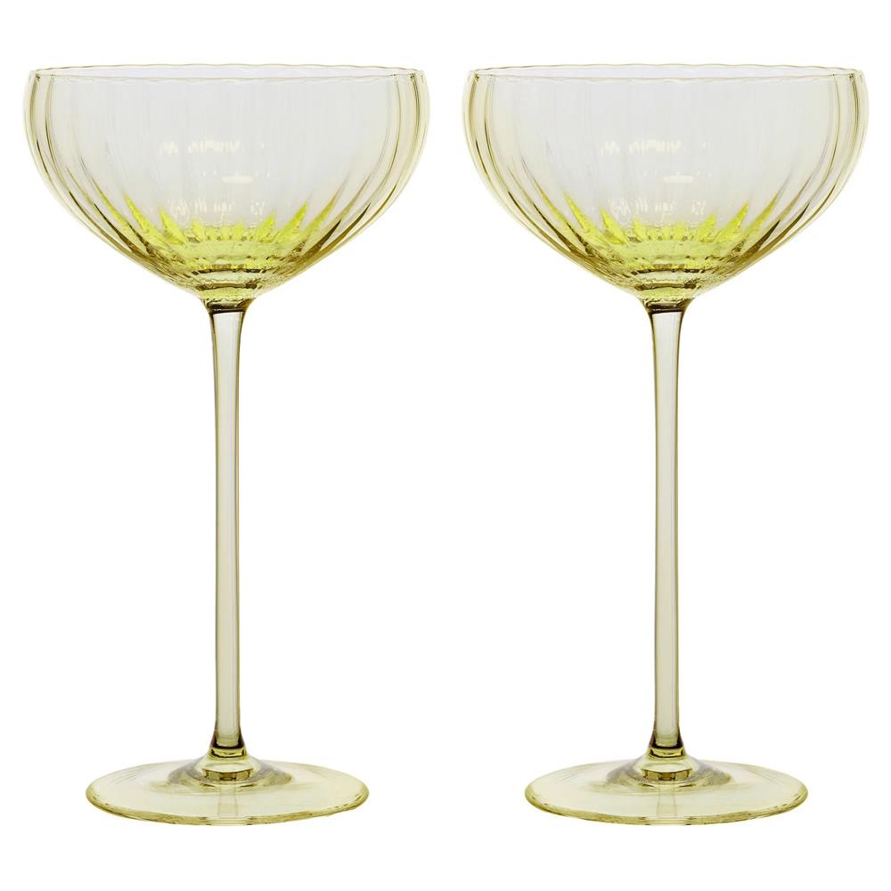 Quinn Modern Classic Citrine Coupe Glass - Set of 2|
