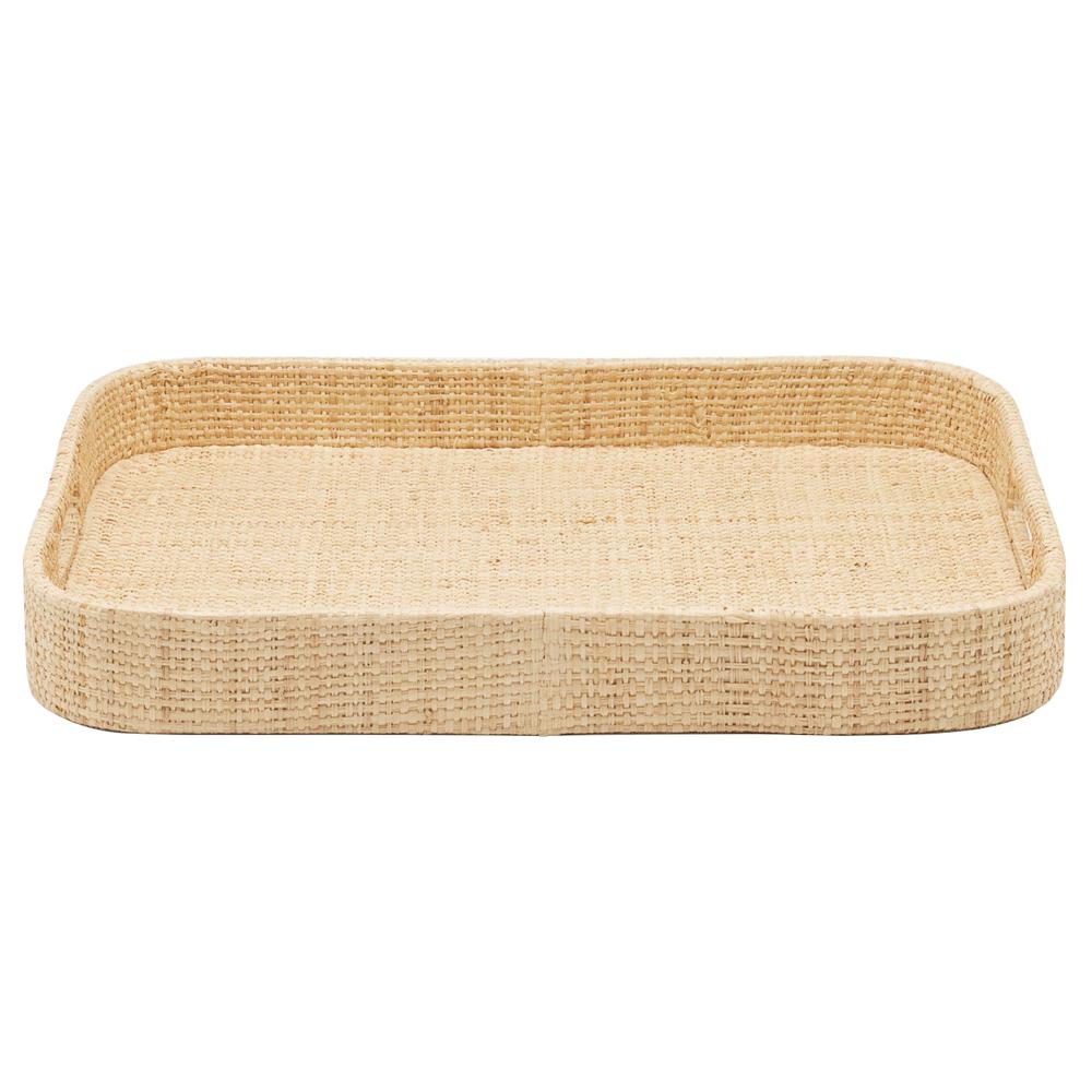 Barth Coastal Beach Natural Raffia Rectangular Tray|
