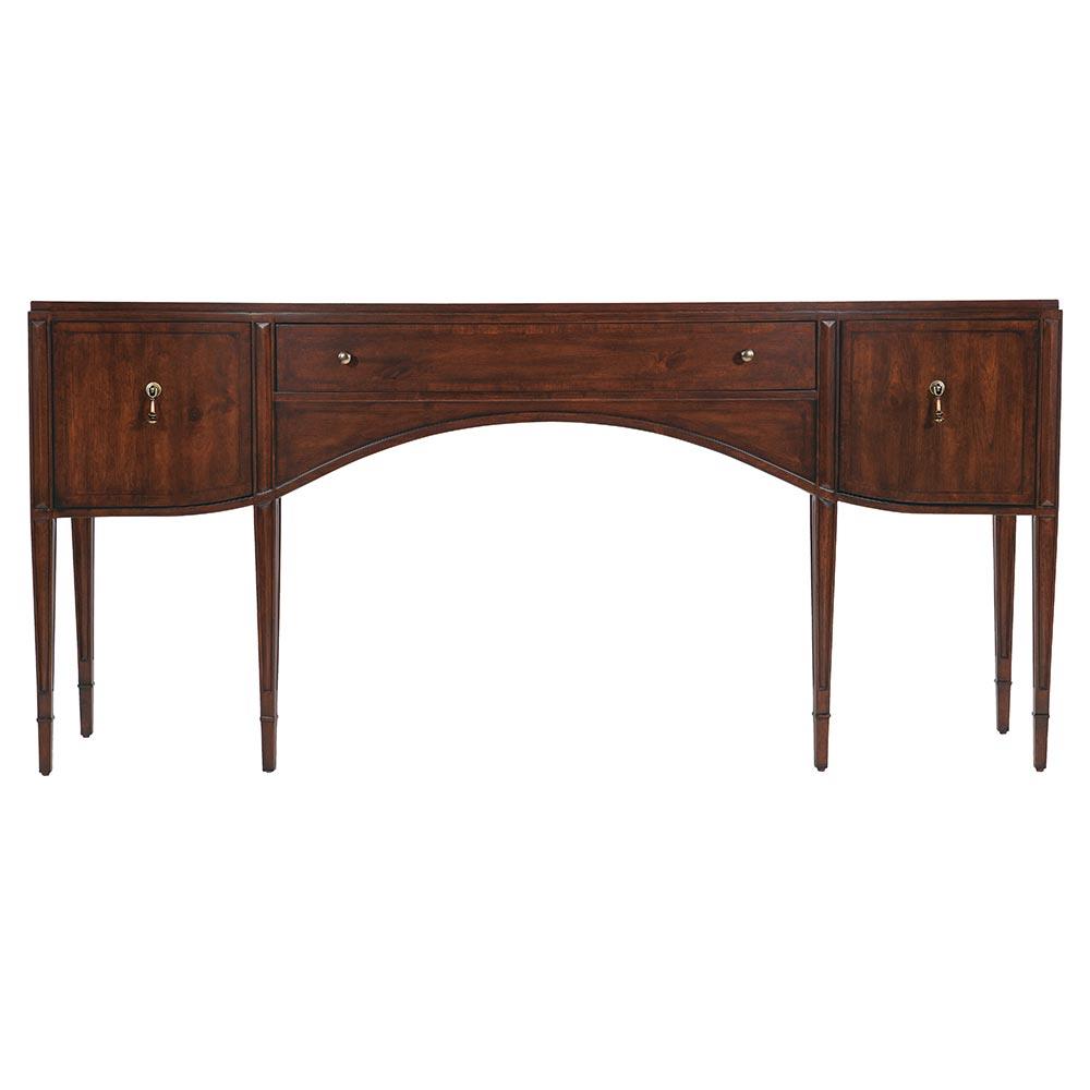 Arthur Updated Traditional Cherry Wood Curved Console Table|