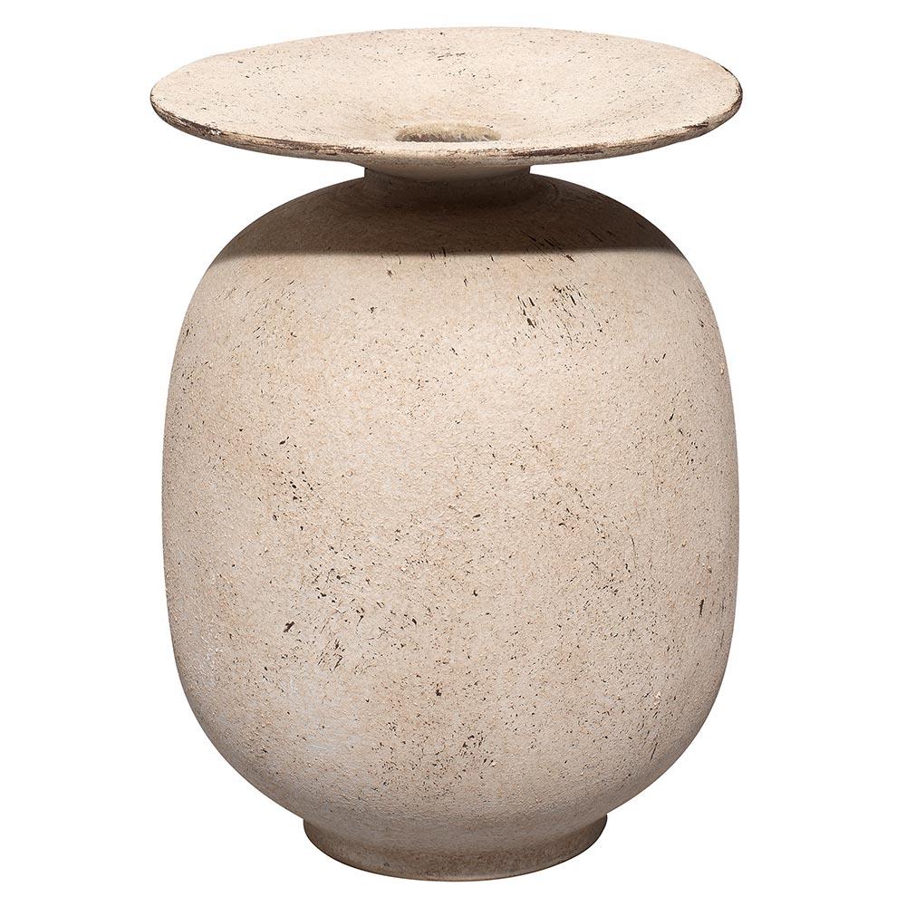 Theresa Modern Classic Beige Ceramic Decorative Table Vase|