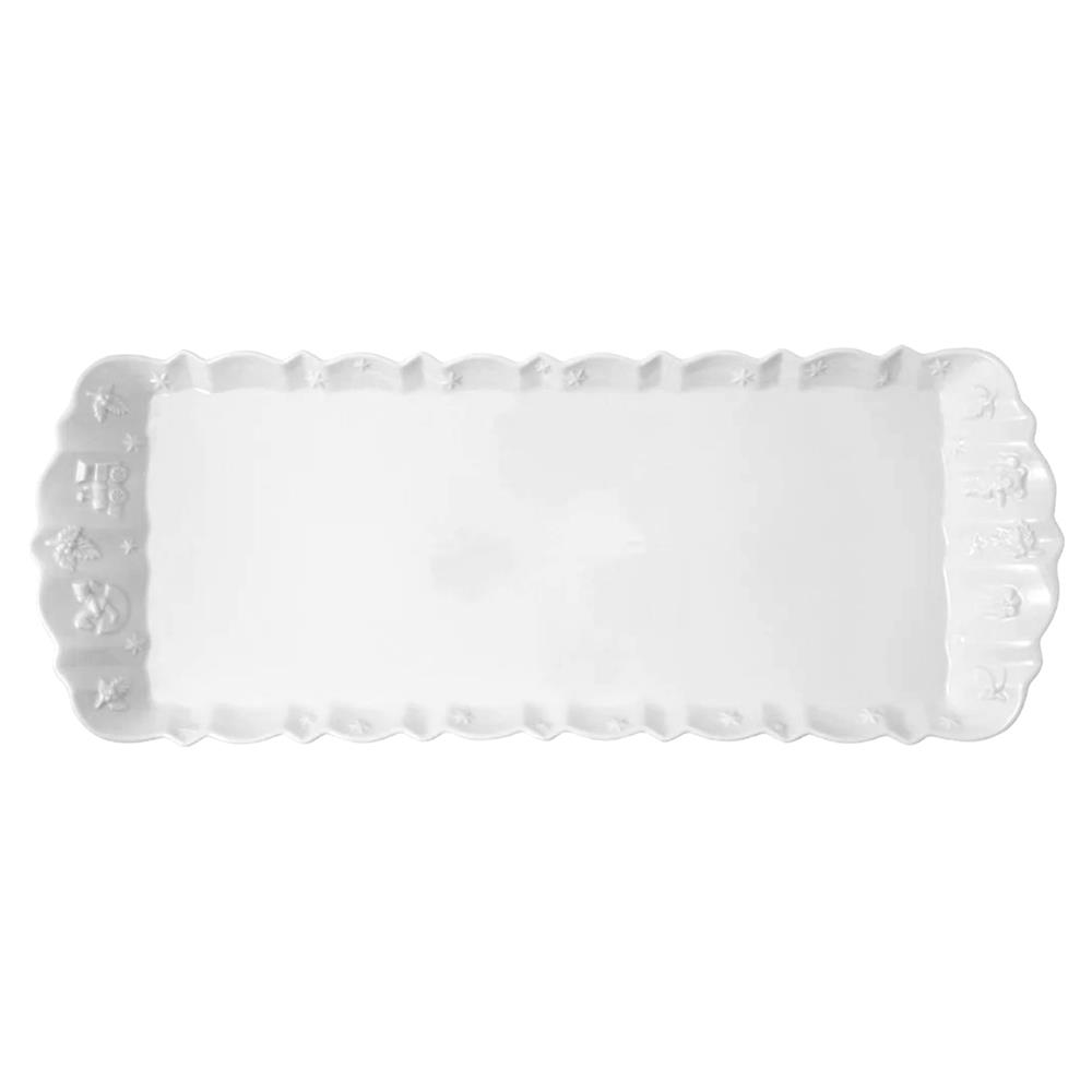 Toys Delight Royal Modern Classic White Porcelain Sandwich Tray|