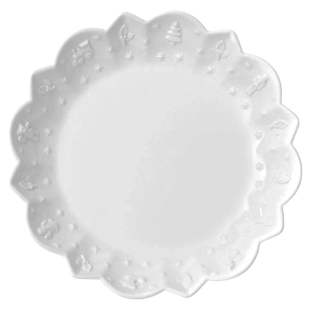 Toys Delight Royal Modern Classic White Porcelain Shallow Bowl|