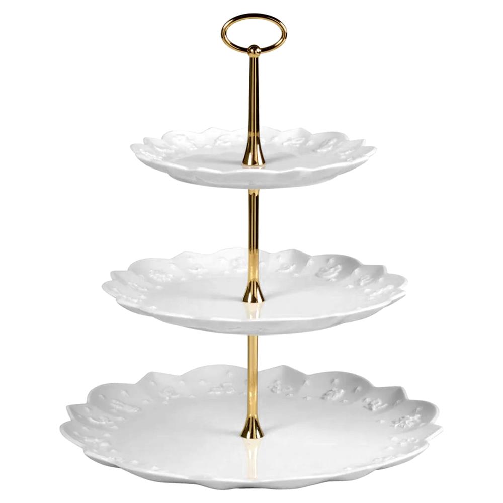 Toys Delight Royal Modern Classic White Porcelain 3 Tier Server|