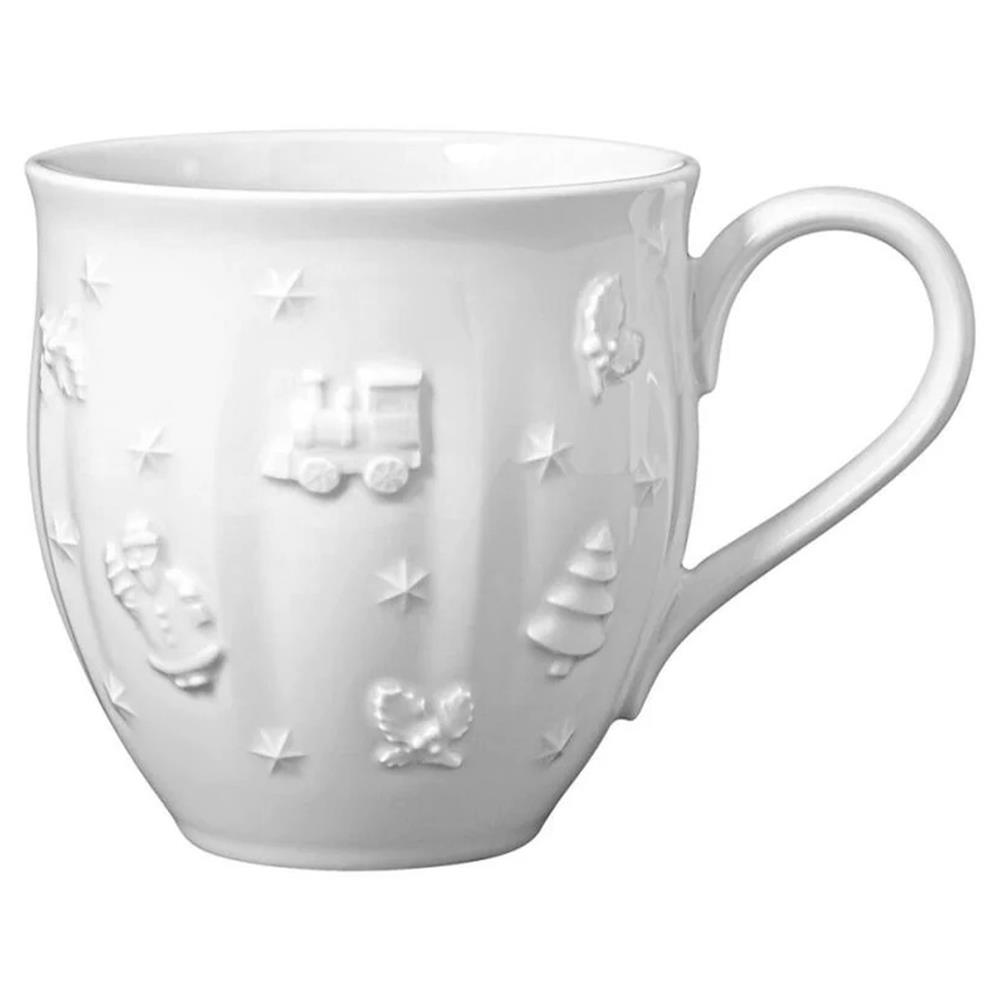 Toys Delight Royal Modern Classic White Porcelain Mug|