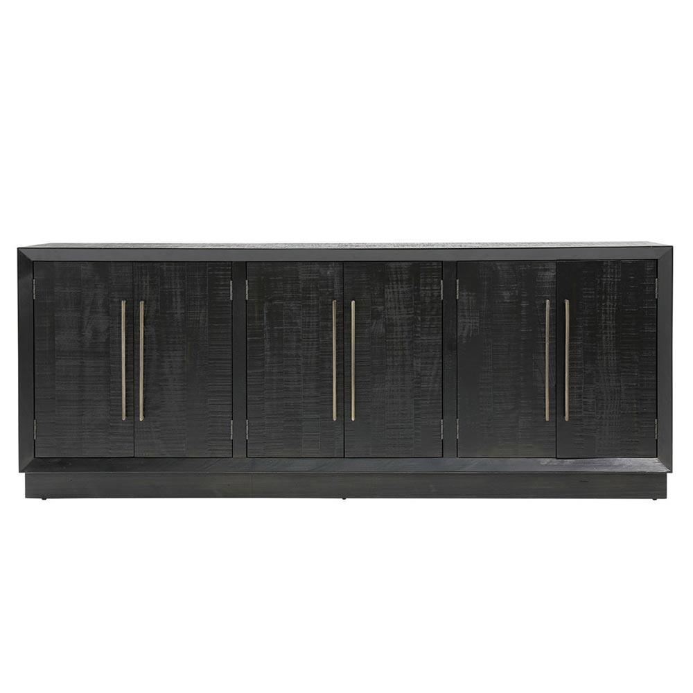 Holand Modern Classic Black Pine Wood Sideboard|