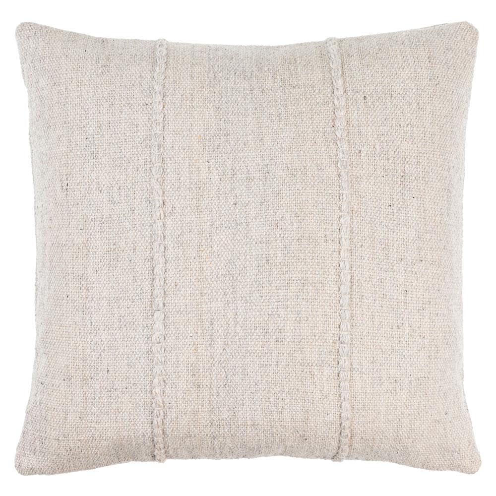 Elijah Coastal Beach Light Grey Indoor Outdoor Decorative Throw Pillow - 20x20|