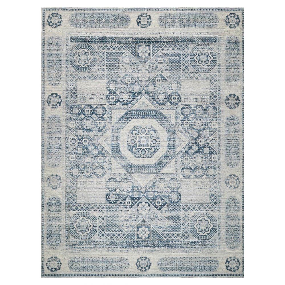 The Met Vintage Loom Blue Oushak Patterned Rug - 4'x6'|