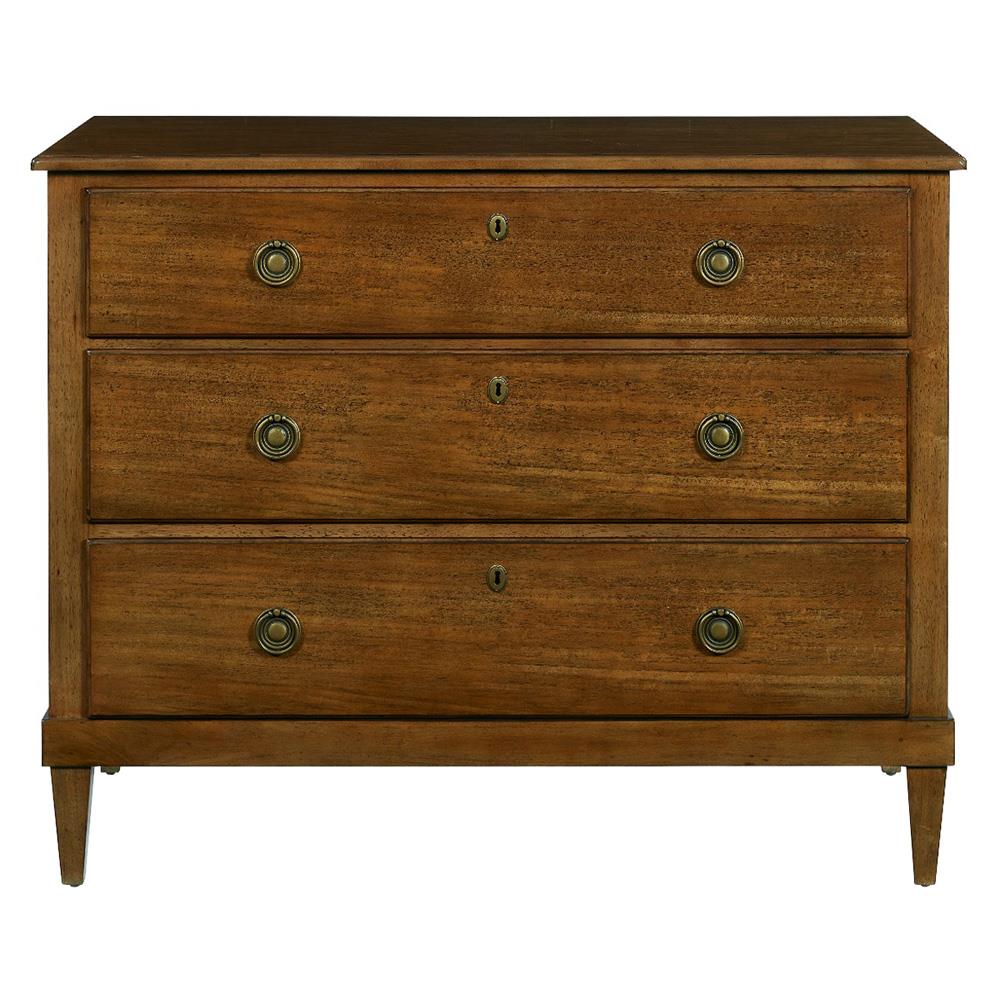 Ansley French Country Hazelnut Brown Wood Bachelor Chest|