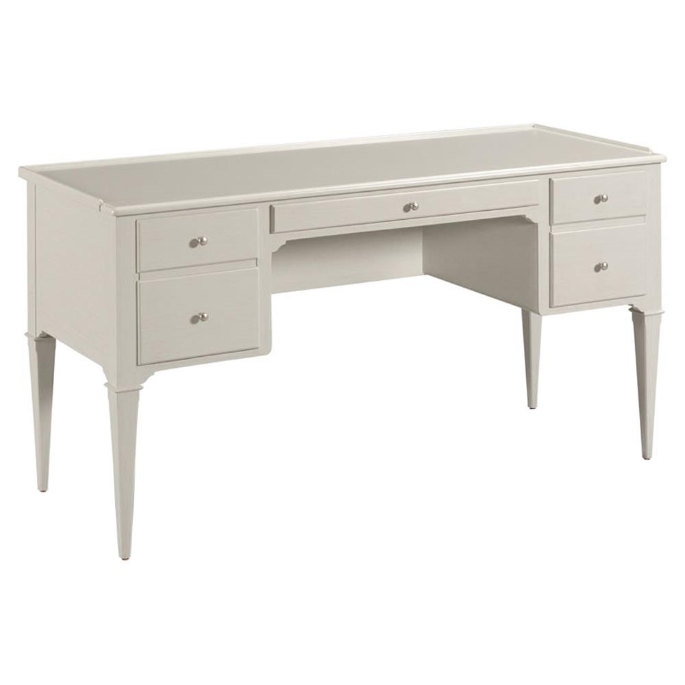 Marseille French Country Carrara White Wood Writing Desk|