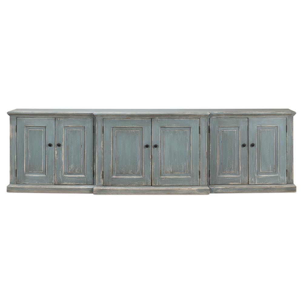 Marcus French Country Blue Pine Wood Sideboard Extra Wide (Over