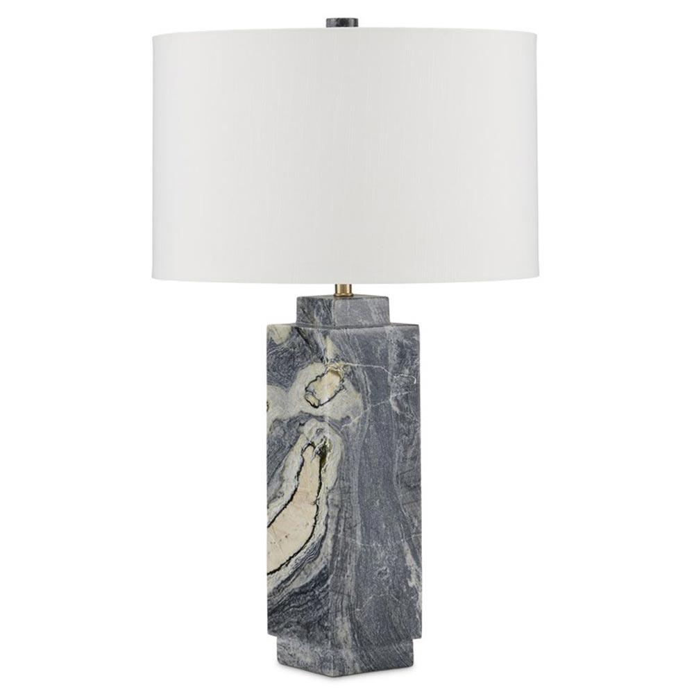 Sharina Modern Classic Jade Marble Grey Table Lamp Medium (24
