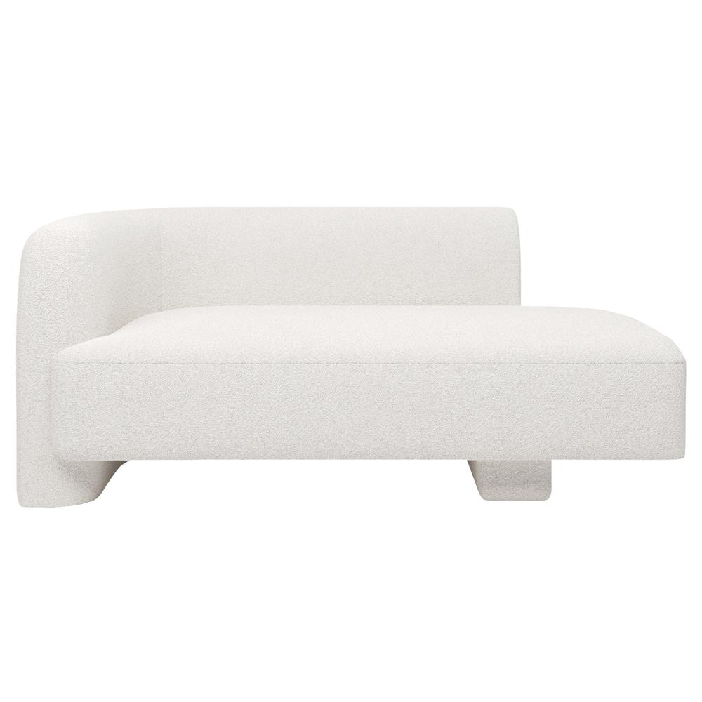 Isla Modern Classic Oslo Ivory Performance Chaise Lounge|