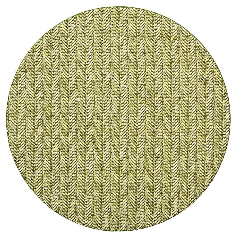 Sheila Chevron Modern Moss Green Placemat - Set of 4|
