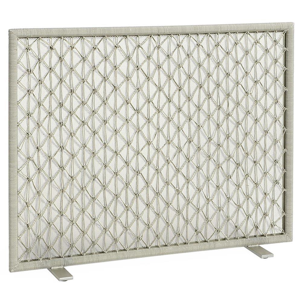 Palecek Kensington Coastal Champagne Woven Wrought Iron Fireplace