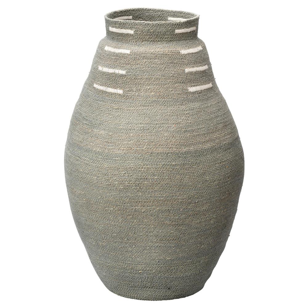 Timothy Coastal Beach Grey Blue Seagrass Floor Basket|