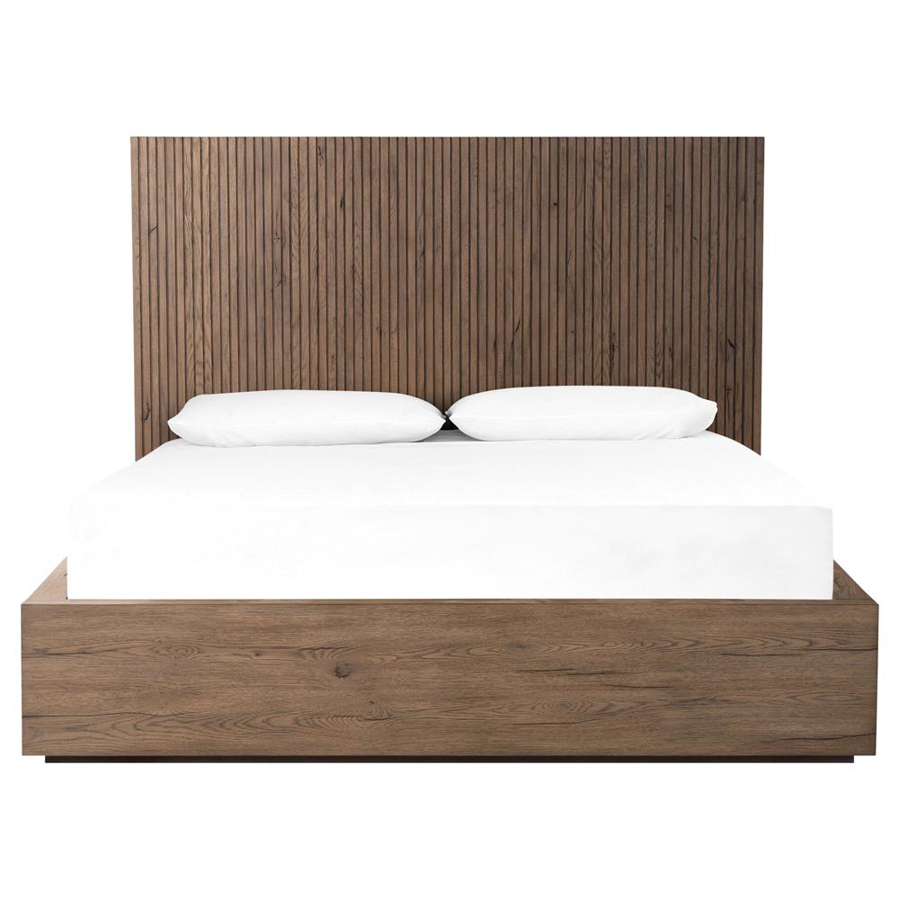 Lana Rustic Lodge Grey Oak Wood Bed - Queen|