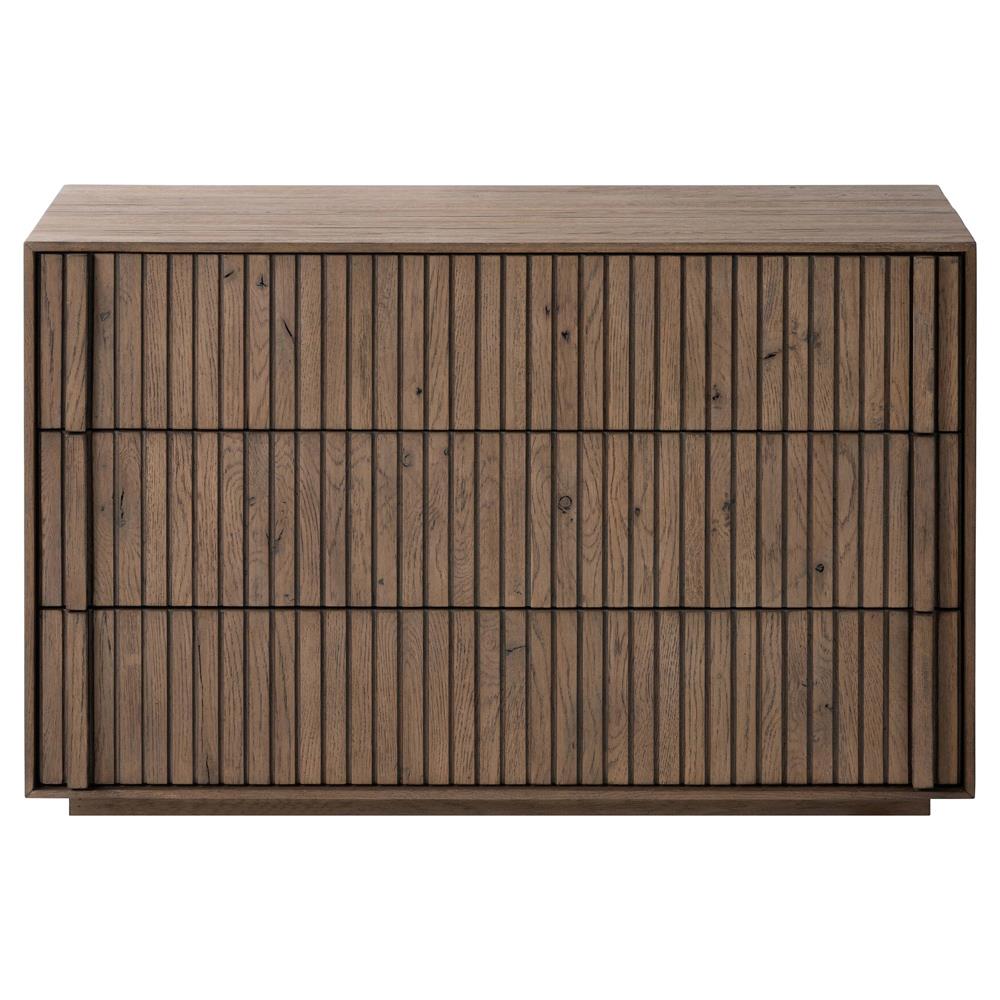 Lana Rustic Lodge Grey Oak Wood Nightstand|