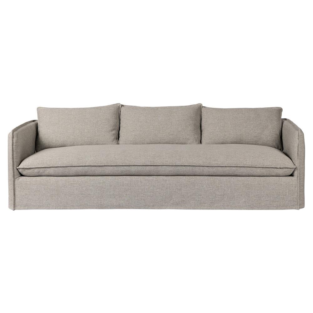 Andrew Modern Grey Slipcovered Outdoor Sofa - 96"W|