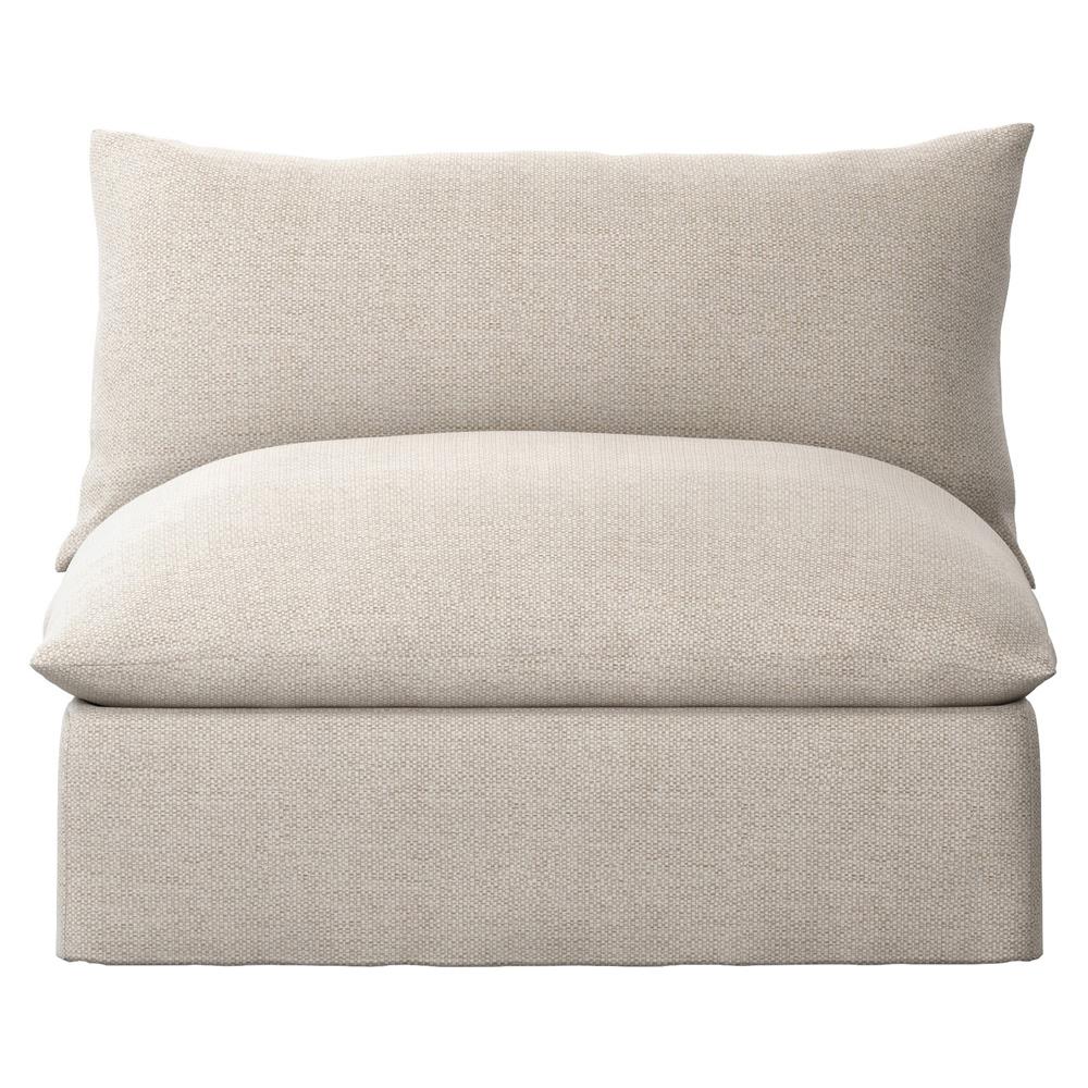 Cee Modern Classic Beige Upholstered Outdoor Swivel Chair|