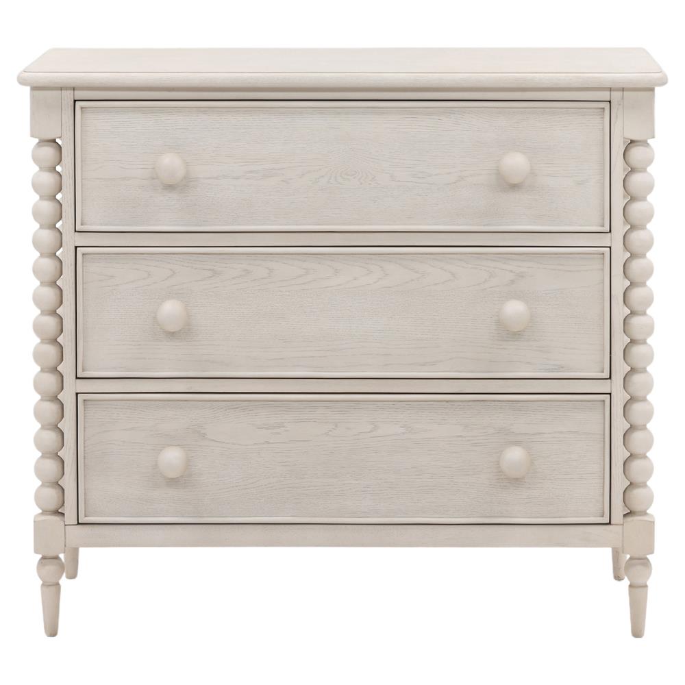 Calypso Updated Traditional Whitewash Oak Bobbin Dresser|