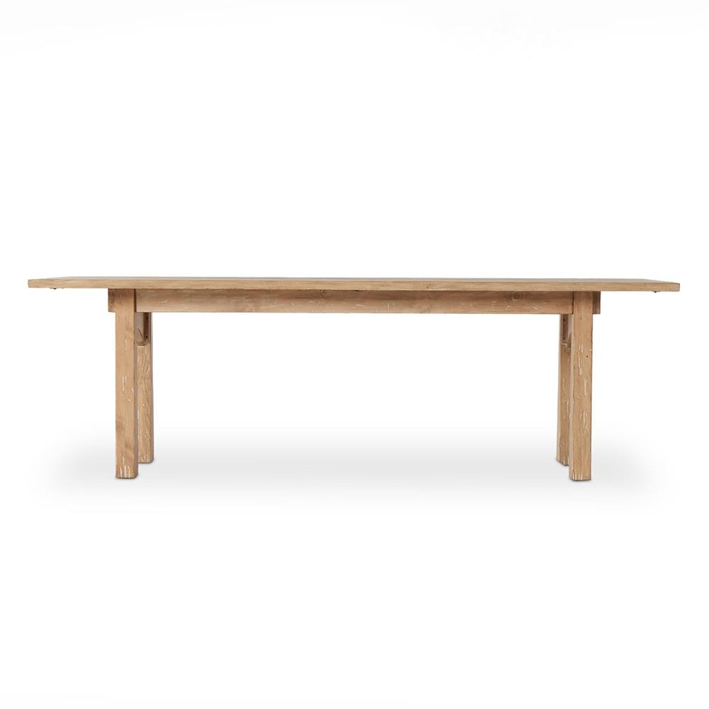 Caeli Mid Century Modern Brown Pine Wood Rectangular Dining Table