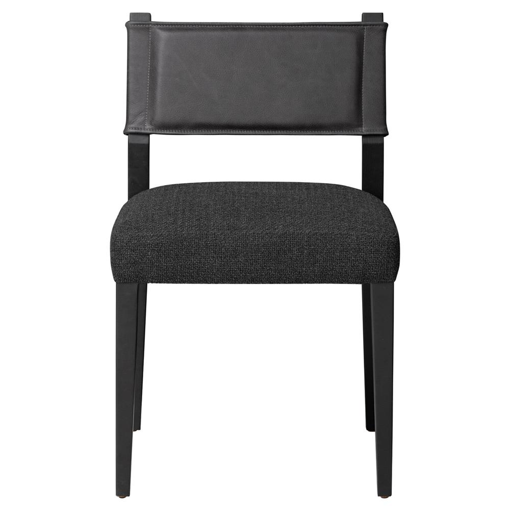 Ely Rustic Lodge Black Performance Wood Frame Dining Side Chair|