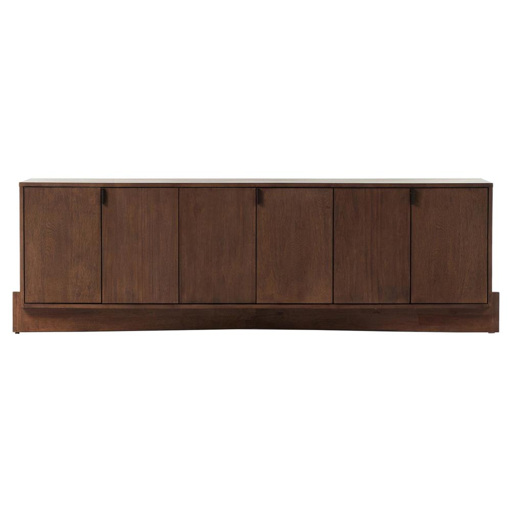 Mildred Rustic Lodge Brown Wood Media Console Wide (Over 75