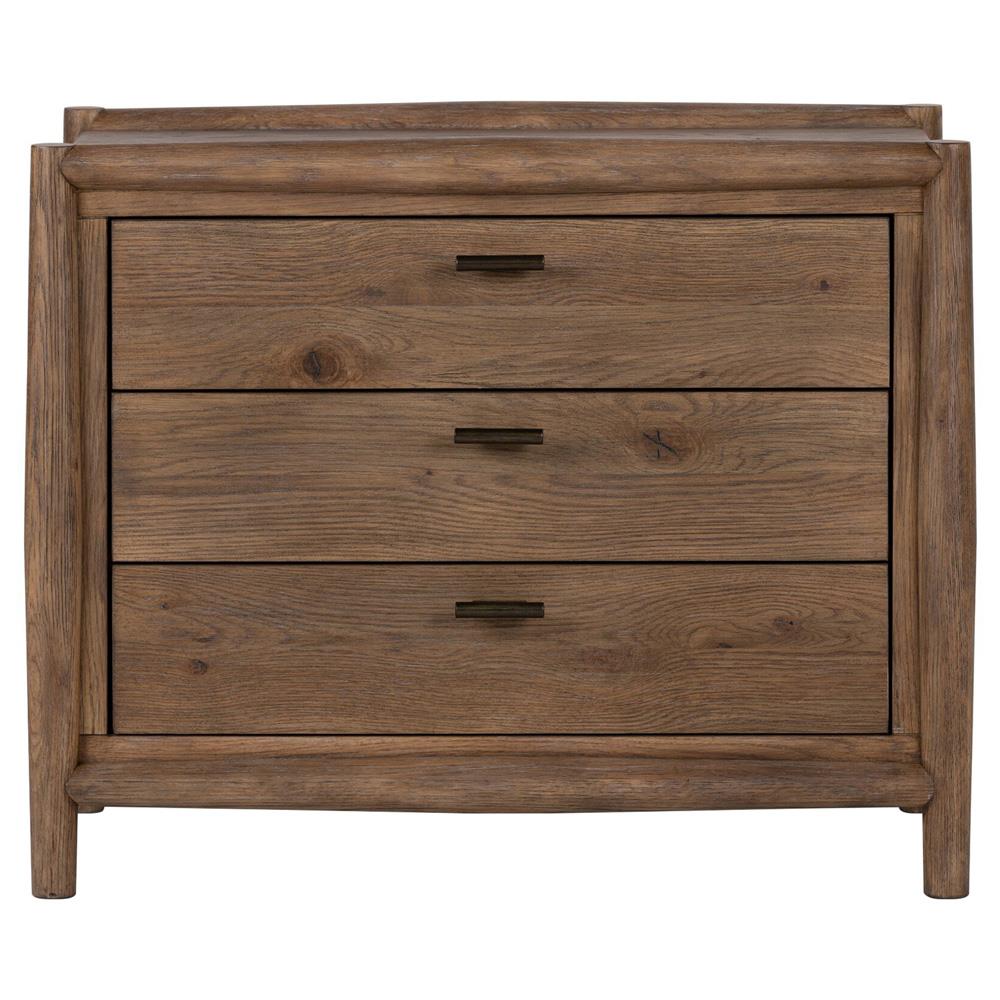 Genesis Rustic Lodge Brown Weathered Oak Nightstand|