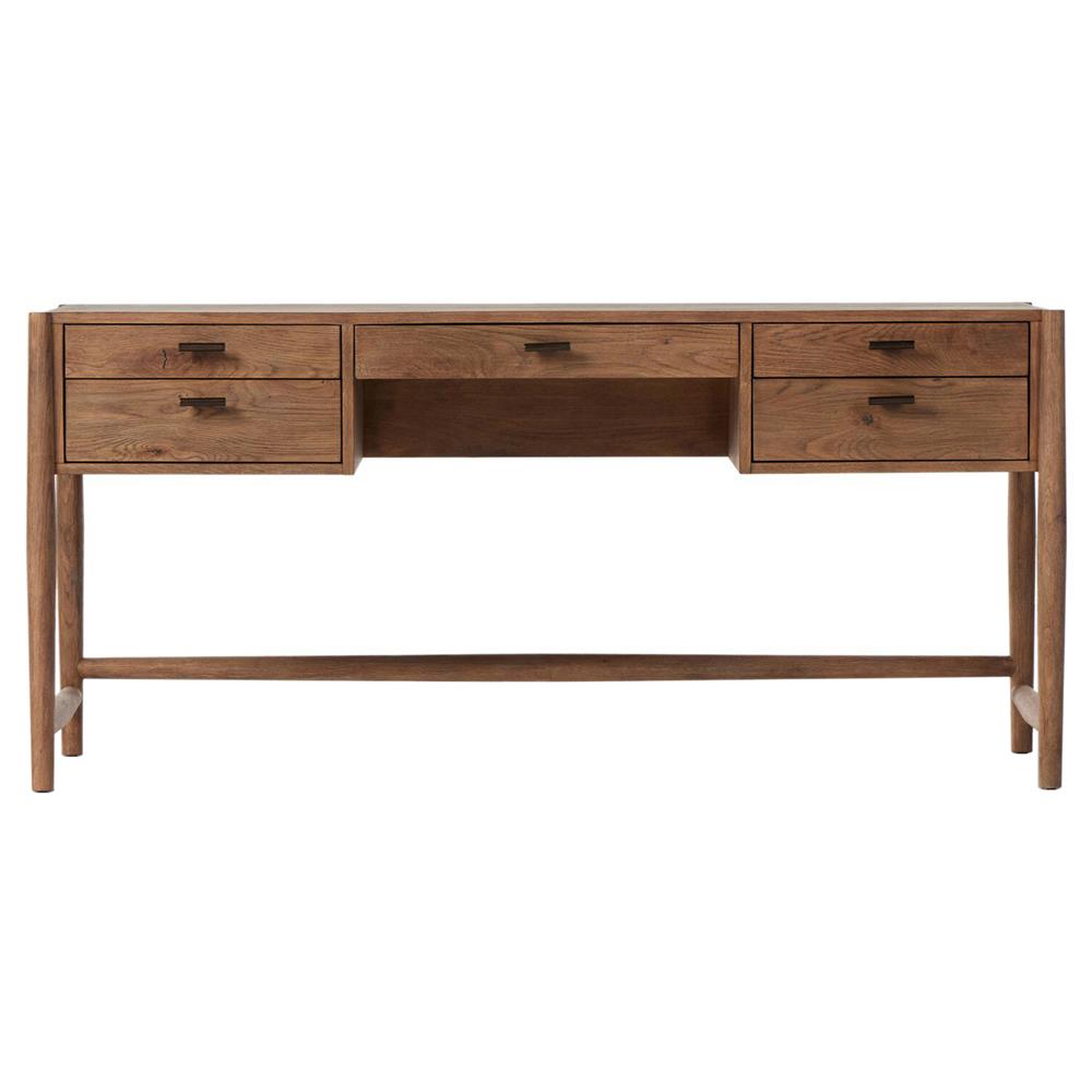 Genesis Rustic Lodge Brown Oak Executive Desk|
