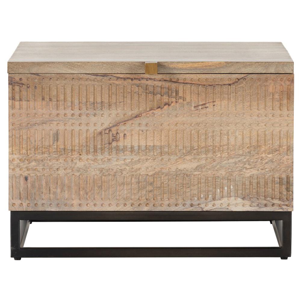 Madison Global Bazaar Light Wash Mango Wood Storage Coffee Table|