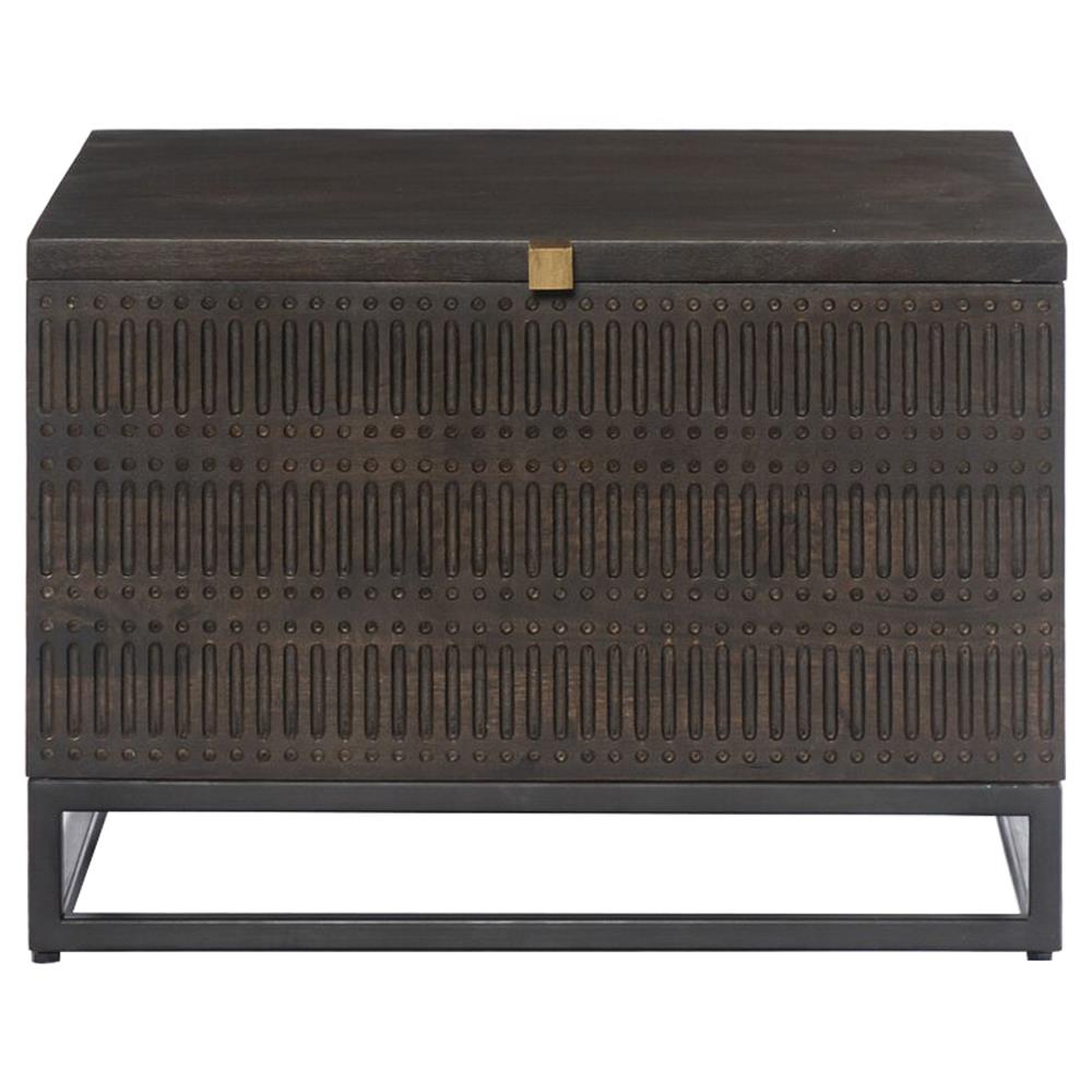 Madison Global Bazaar Vintage Brown Mango Wood Storage Coffee Table|
