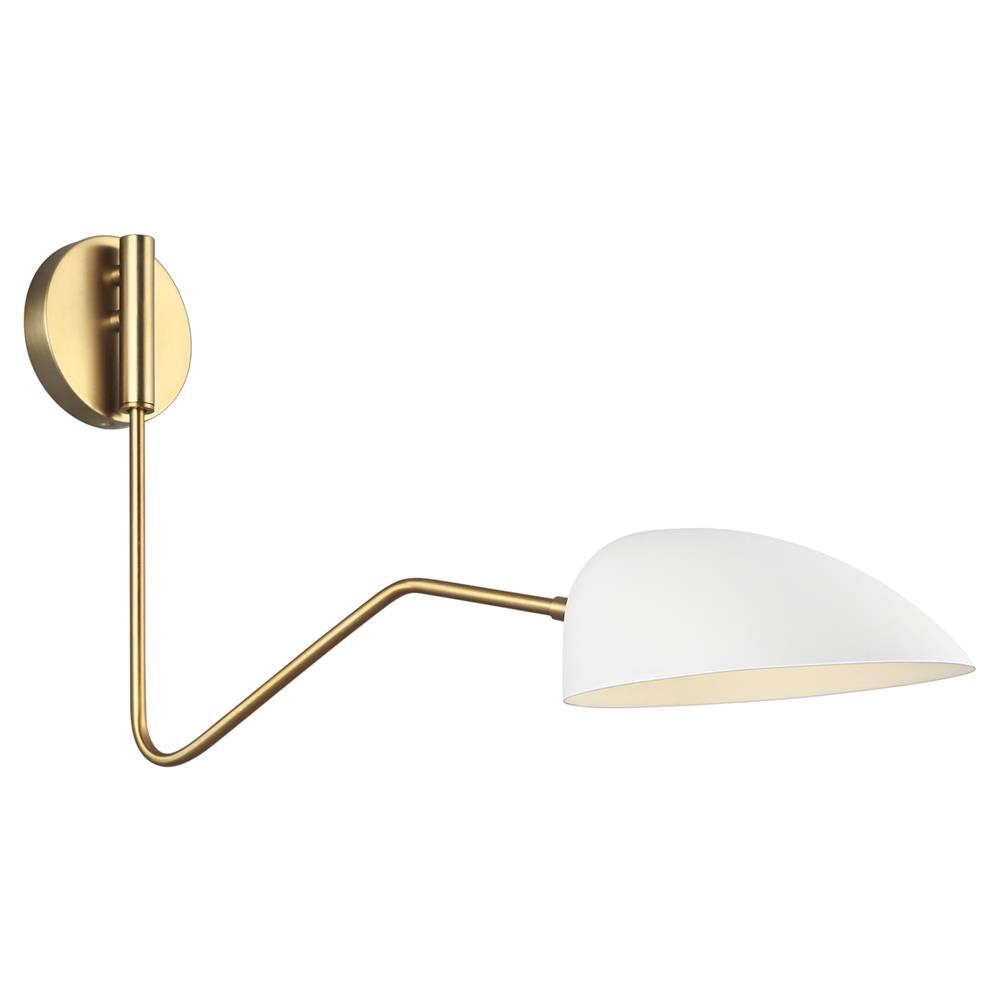 Visual Comfort Studio Jane Modern Classic Matte White Task Sconce|