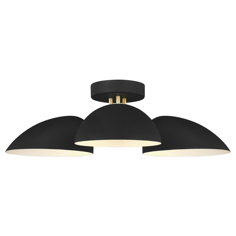 Visual Comfort Studio Jane Modern Classic Midnight Black Semi Flush Mount|