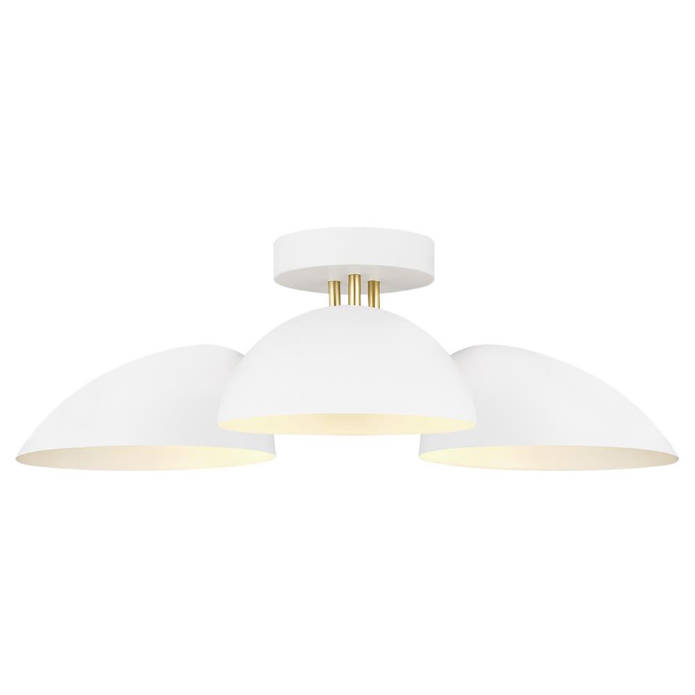 Visual Comfort Studio Jane Modern Classic Matte White Semi Flush Mount|