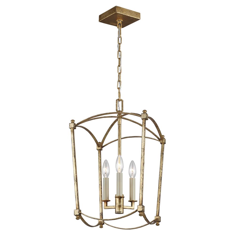 Visual Comfort Studio Thayer Mid Century Antique Gild Lantern - Mini|