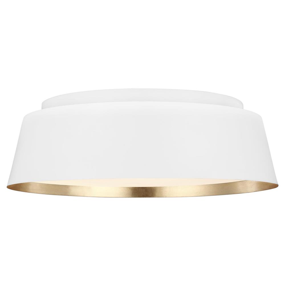Visual Comfort Studio Asher Modern Classic Matte White Flush Mount - Medium|