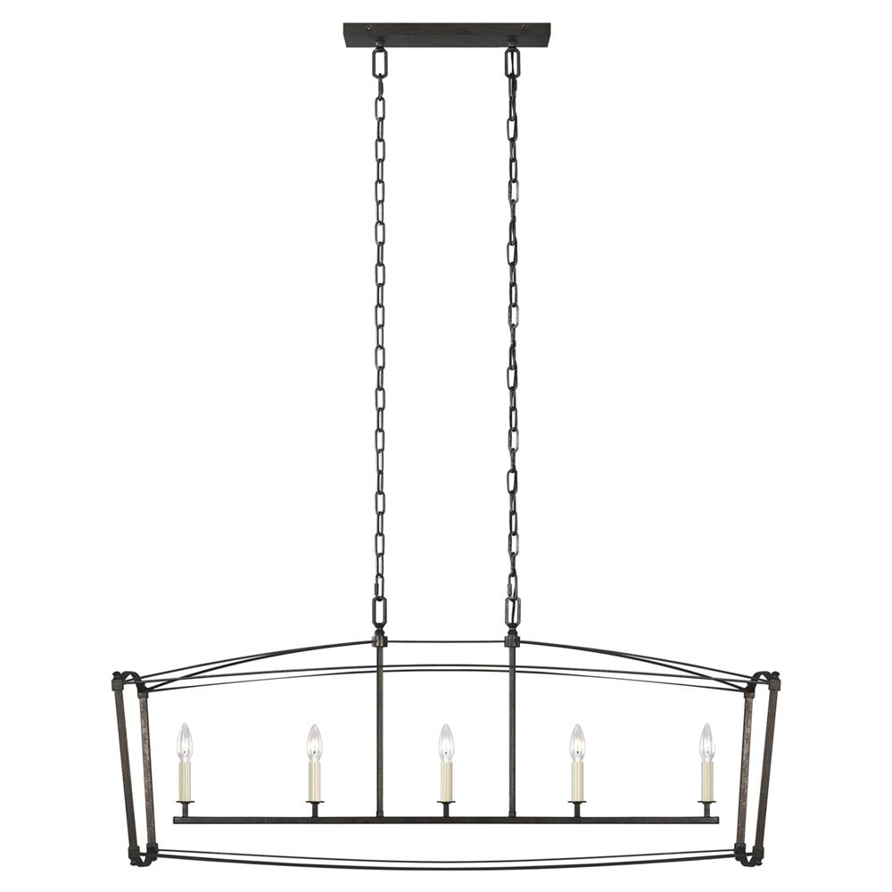 Visual Comfort Studio Thayer Mid Century Smith Steel Linear Chandelier|