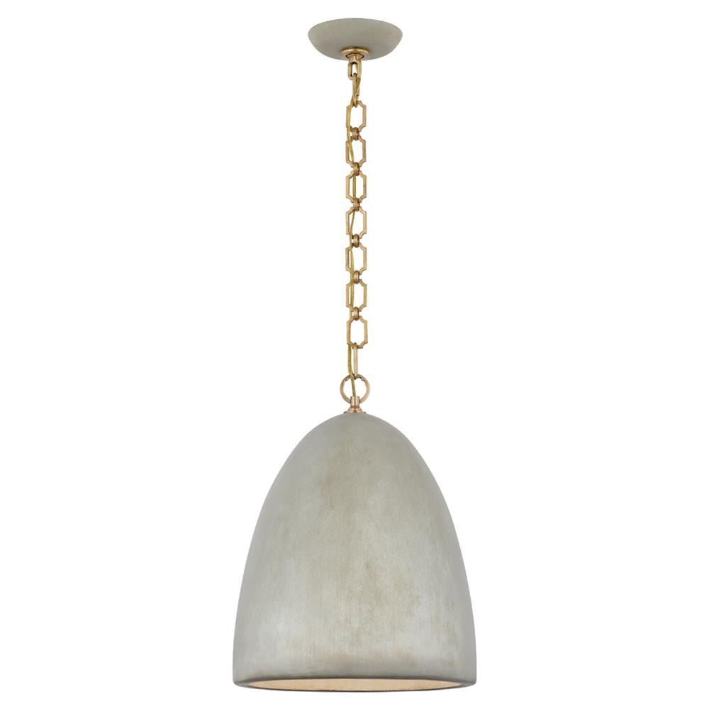 Visual Comfort Elliot Industrial Portland Grey Concrete Dome Pendant|
