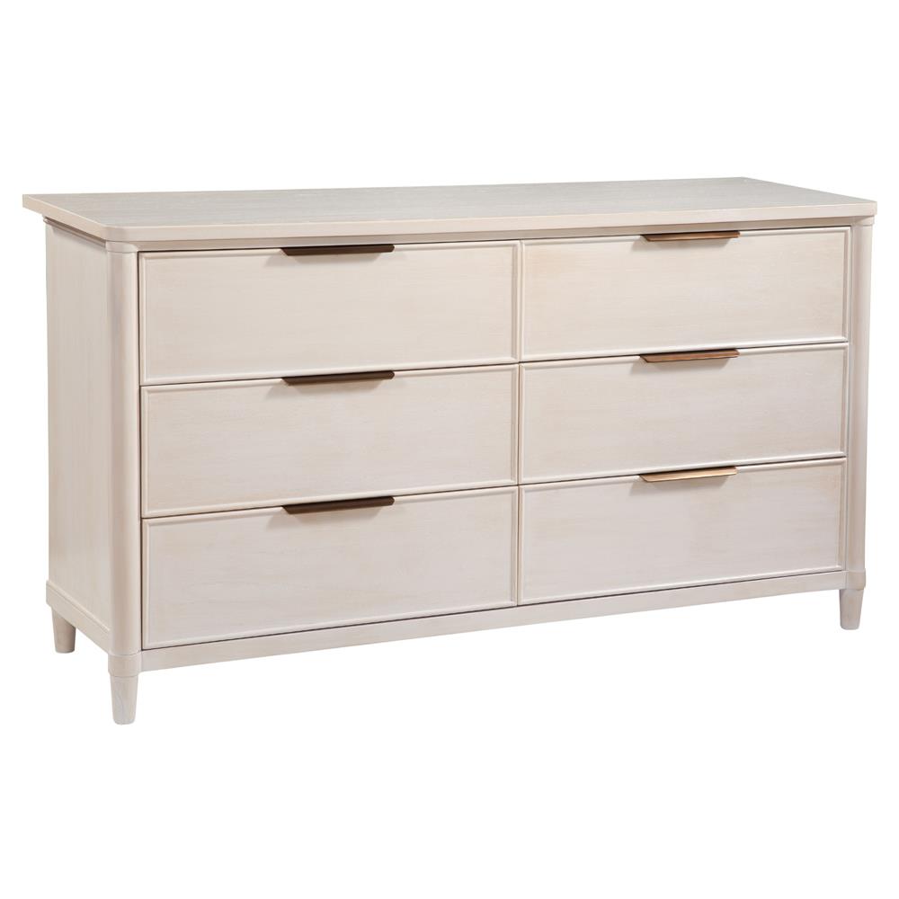 beige dresser Amber Lewis x Four Hands Paula 6 Drawer Dresser in Beige Painted Linen