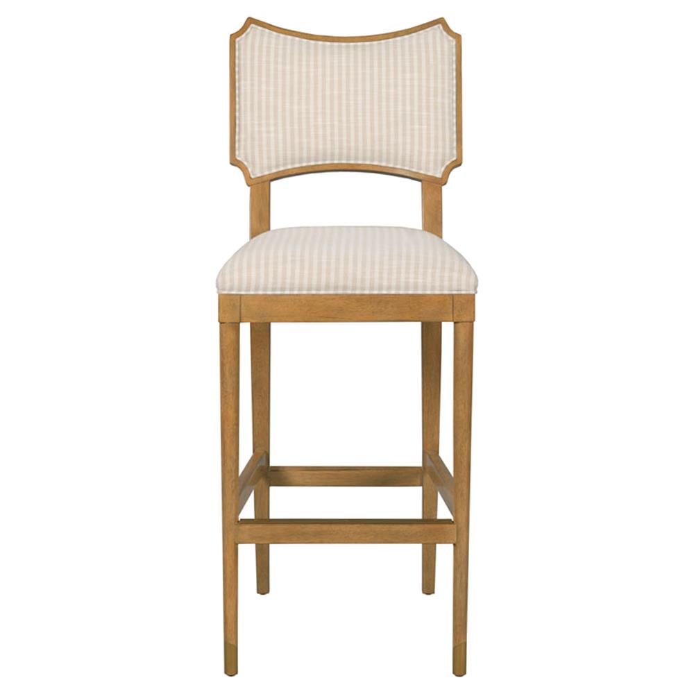 Powers Parasol Cream Stripe Auden Wood Counter Stool|