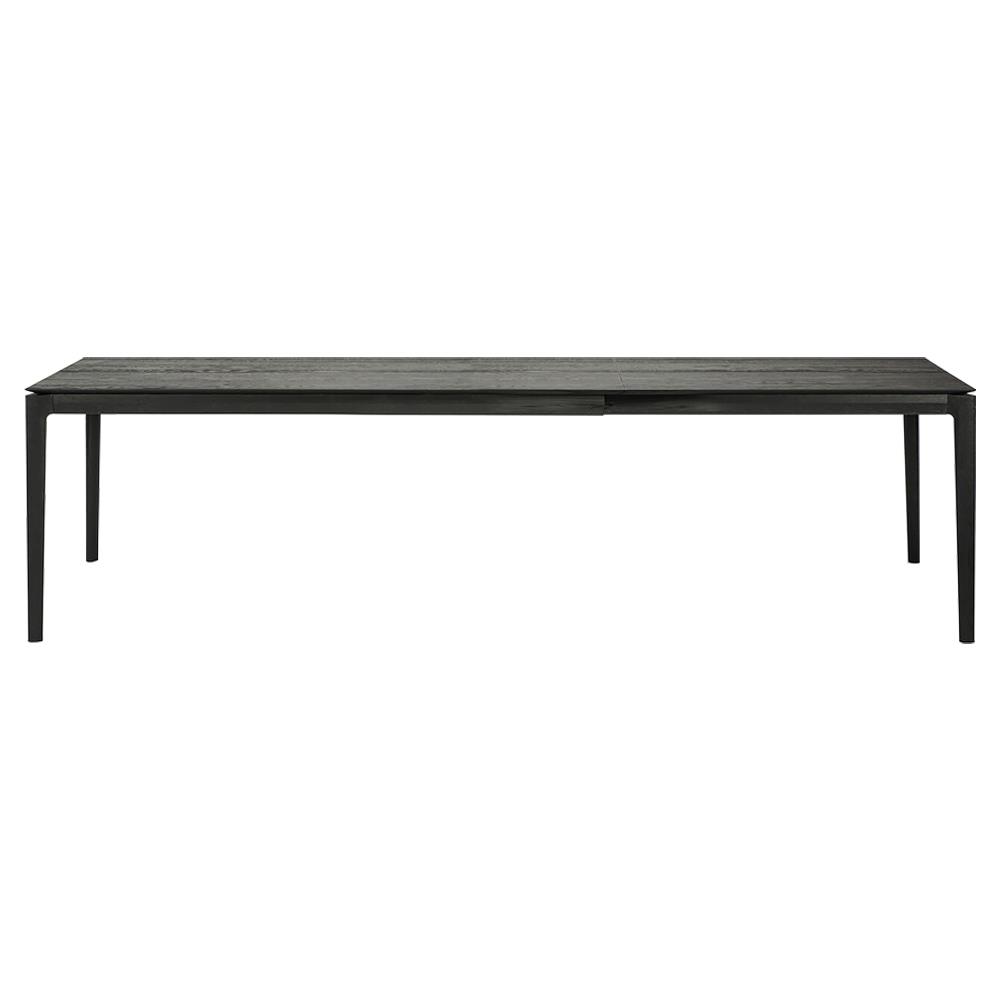 Ava Modern Classic Black Oak Rectangular Extendable Dining Table - 79"-118"|