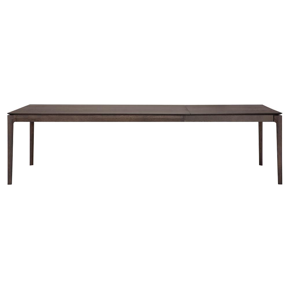 Ava Modern Classic Brown Oak Rectangular Extendable Dining Table - 79"-118"|