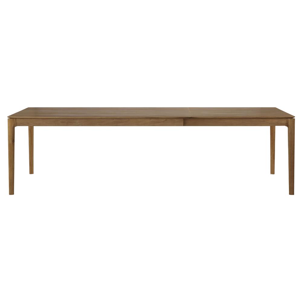 Ava Modern Classic Brown Teak Rectangular Extendable Dining Table - 71"-111"|