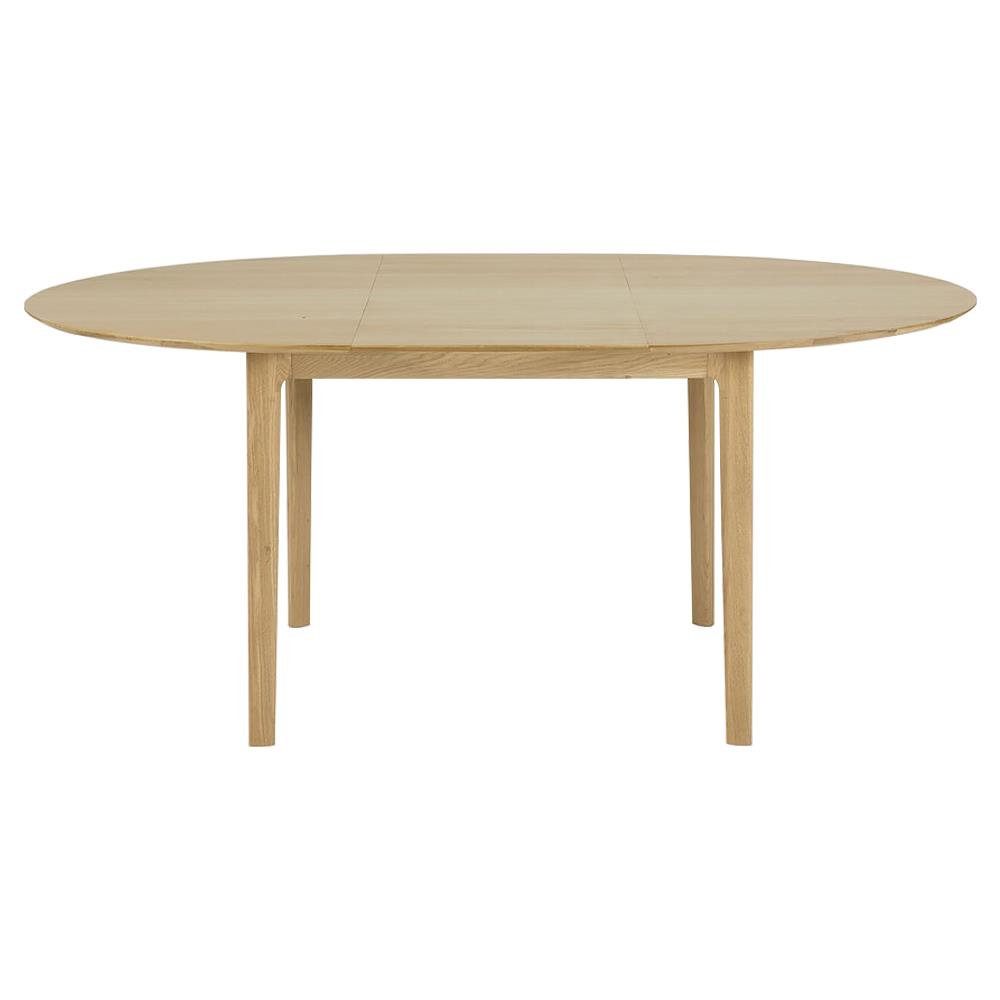 Ava Modern Classic Brown Oak Round Extendable Dining Table - 51"-71"|