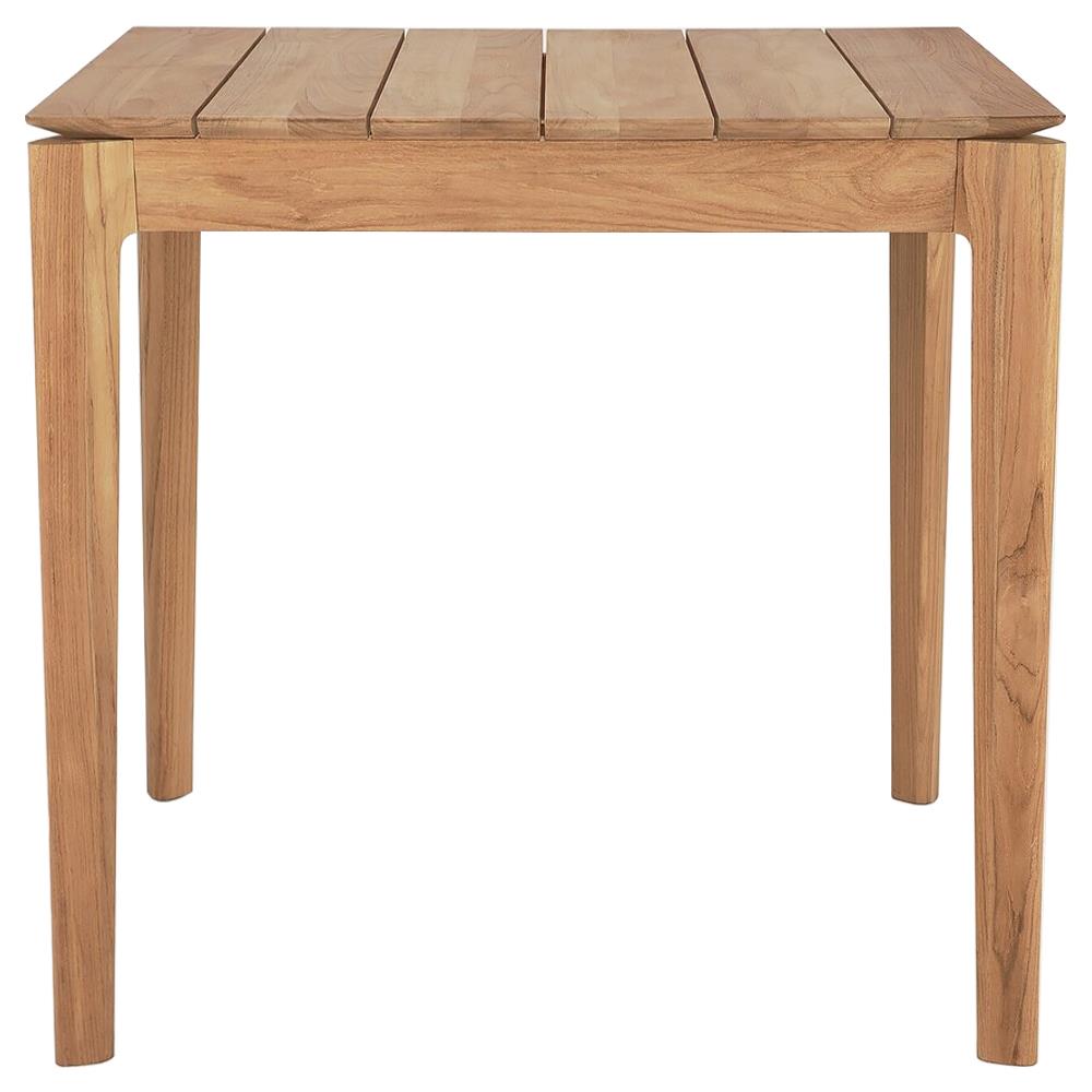 Ava Coastal Beach Teak Square Outdoor Dining Table - 31.5"|