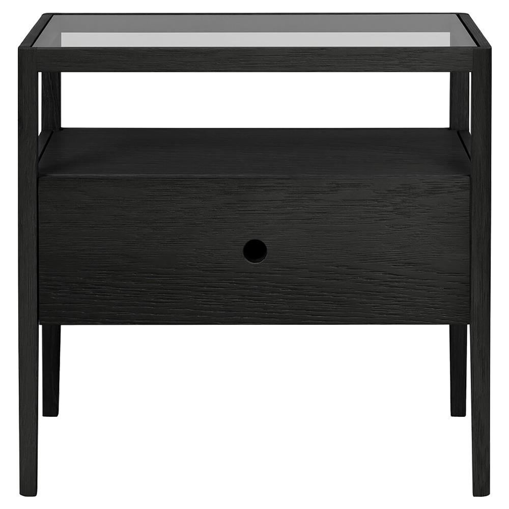 Nicole Modern Classic Black Oak Nightstand|